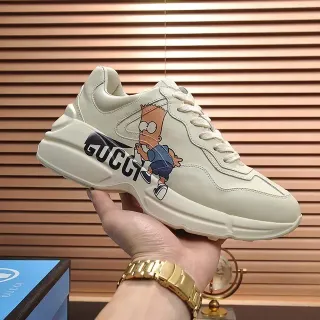 Gucci Screener بارت سيمبسون جرافيك حذاء رياضي سميك
