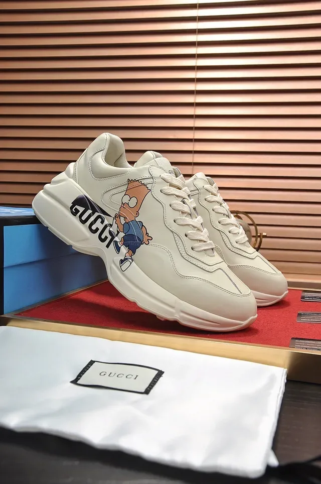 Gucci Screener Bart Simpson Graphic Chunky Sneakers 7