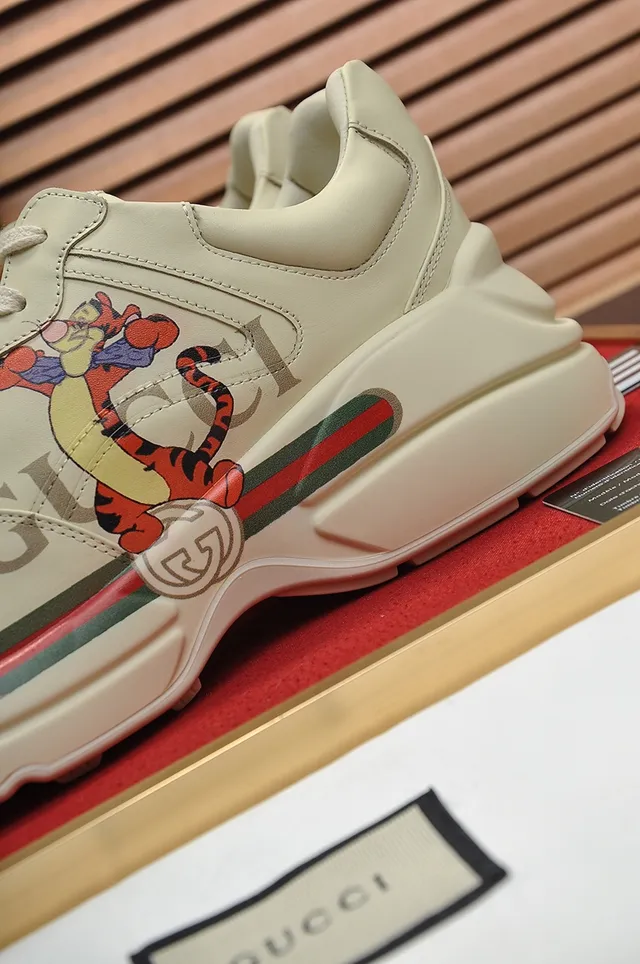 Gucci Screener Disney Tigger Cream Chunky Sneakers 2