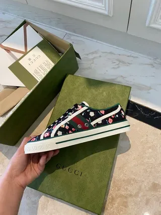 Gucci Screener Floral-Print Canvas Low-Top Lifestyle Sneakers 5