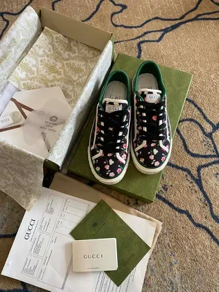 Gucci Screener Floral-Print Canvas Low-Top Lifestyle Sneakers 6