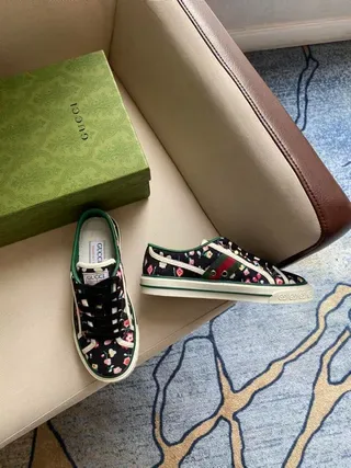 Gucci Screener Floral-Print Canvas Low-Top Lifestyle Sneakers 7