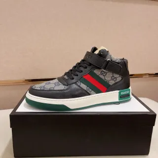 Gucci Screener High Black Beige Green Red Lifestyle Sneakers