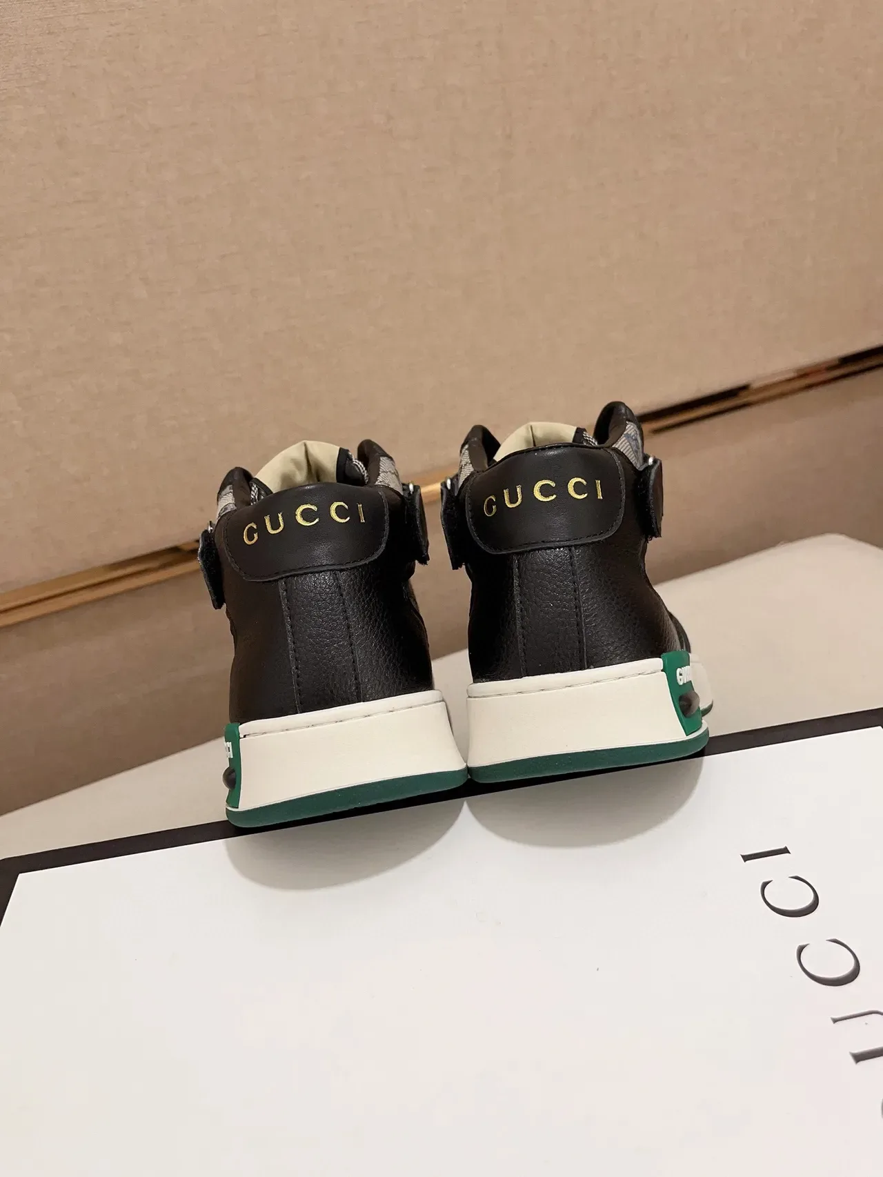 Gucci Screener High Black Beige Green Red Lifestyle Sneakers 8