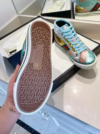 Gucci Screener Multicolor Sequin High-Top Lifestyle Sneakers 3