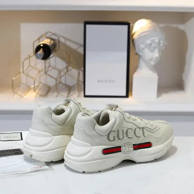 Gucci Screener Off-White Leather Lifestyle Sneakers 2