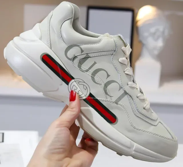 Gucci Screener Off-White Leather Lifestyle Sneakers 3