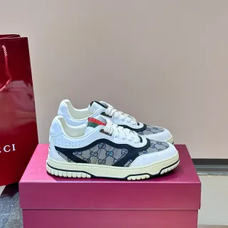 Gucci Screener أبيض بحري GG Monogram حذاء رياضي أسلوب حياة