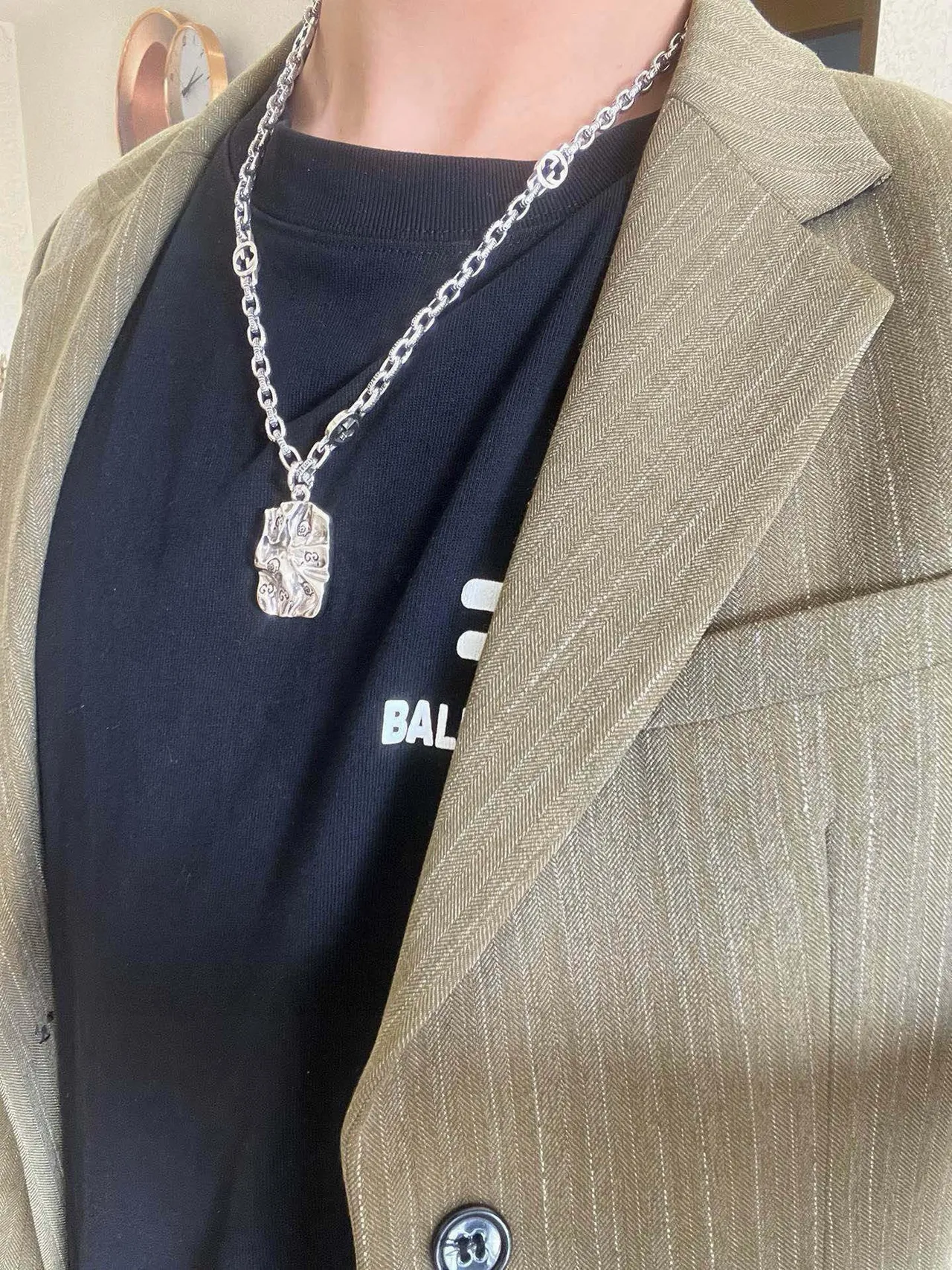 Gucci Silver-Toned Twisted-Link GG Logo Necklace 5