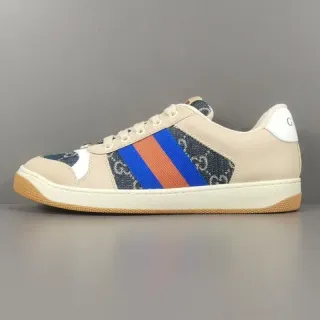 Gucci Tennis 1977 Beige Monogram Web Stripe Lifestyle Sneakers