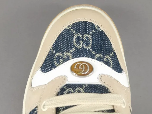 Gucci Tennis 1977 Beige Monogram Web Stripe Lifestyle Sneakers 3