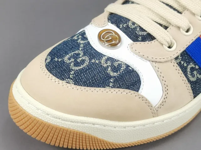 Gucci Tennis 1977 Beige Monogram Web Stripe Lifestyle Sneakers 10