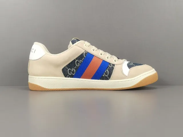 Gucci Tennis 1977 Beige Monogram Web Stripe Lifestyle Sneakers 17