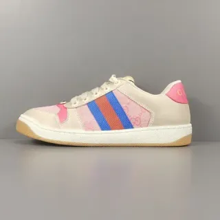Gucci Tennis 1977 Beige Pink Red Blue Web Lifestyle Sneakers