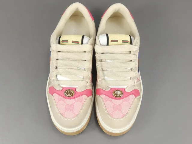 Gucci Tennis 1977 Beige Pink Red Blue Web Lifestyle Sneakers 11
