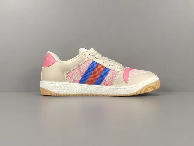 Gucci Tennis 1977 Beige Pink Red Blue Web Lifestyle Sneakers 15