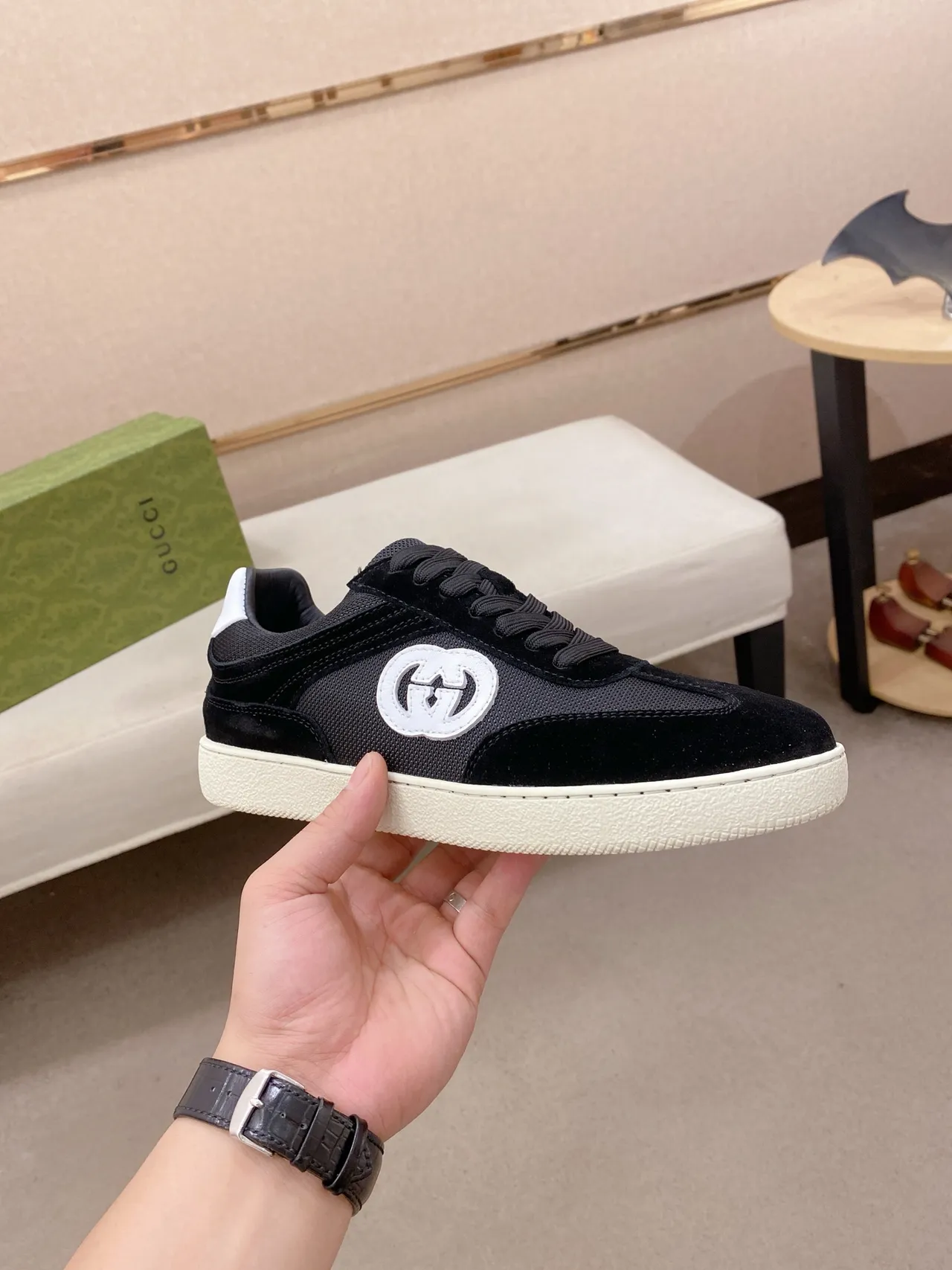 Gucci Tennis 1977 Black and White Lifestyle Sneakers 5
