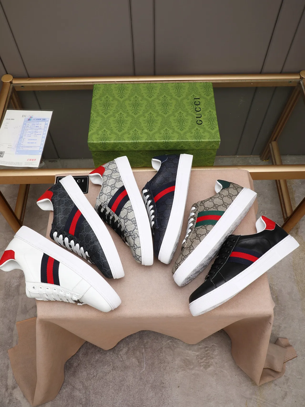 Gucci Tennis 1977 Black Red Green Web Lifestyle Sneakers 2
