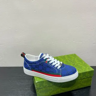 Gucci Tennis 1977 Blue GG Monogram Web Stripe Lifestyle Sneakers