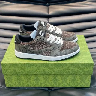 Gucci Tennis 1977 GG Monogram Brown Textured Lifestyle Sneakers