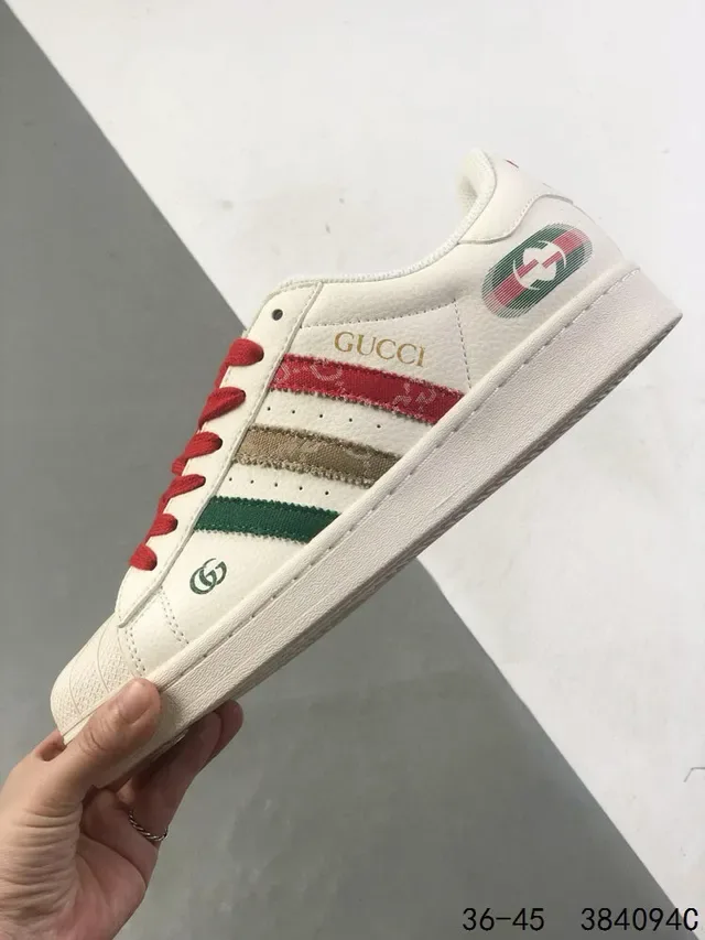 Gucci Tennis 1977 Off-White Red Green Striped Lifestyle Sneakers 4