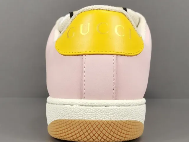 Gucci Tennis 1977 Pink Yellow Red Web Lifestyle Sneakers 8