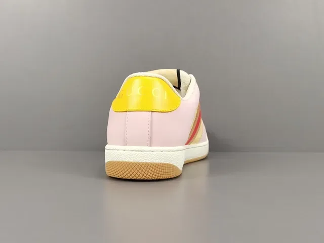 Gucci Tennis 1977 Pink Yellow Red Web Lifestyle Sneakers 15