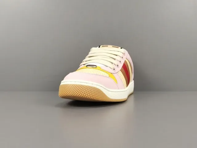 Gucci Tennis 1977 Pink Yellow Red Web Lifestyle Sneakers 17
