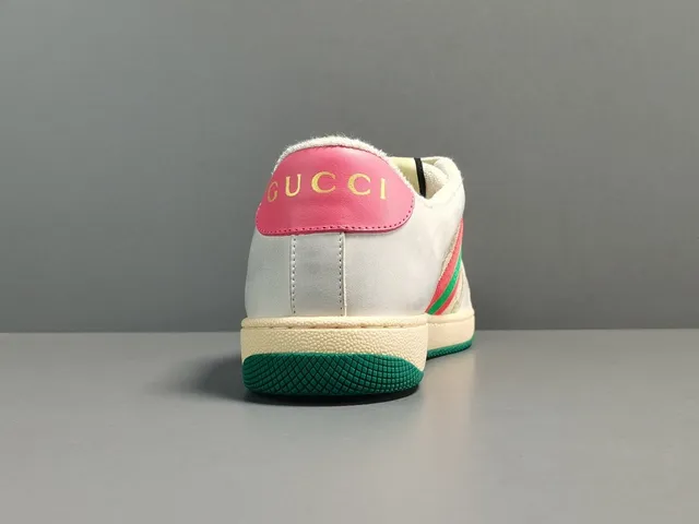 Gucci Tennis 1977 White Beige Pink Green Lifestyle Sneakers 15