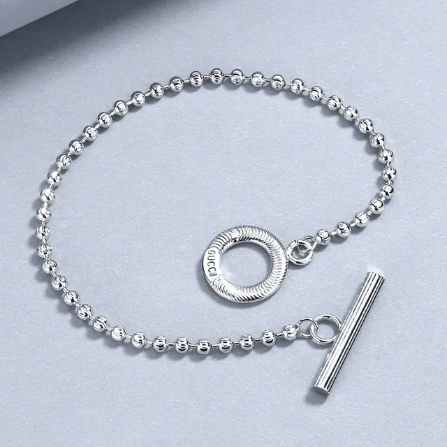 Gucci Toggle Clasp Beaded Ball Chain Bracelet 4