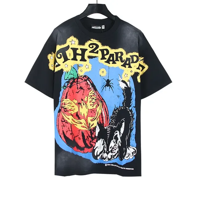 Hellstar Black Multicolor Oversized Fit Double-Sided Graphic Print T-Shirt 5