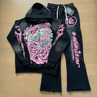 হেলস্টার Black Pink গ্রাফিক প্রিন্ট ওভারসাইজড ফিট ট্র্যাকসুট