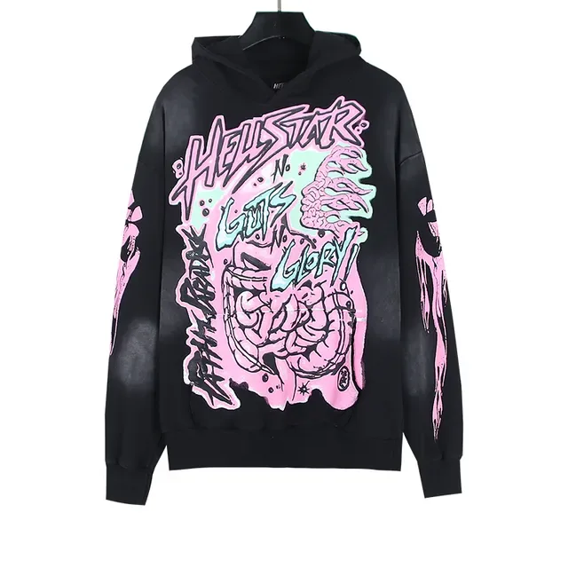 Hellstar Black Pink Graphic-Print Oversized Fit Tracksuit 6