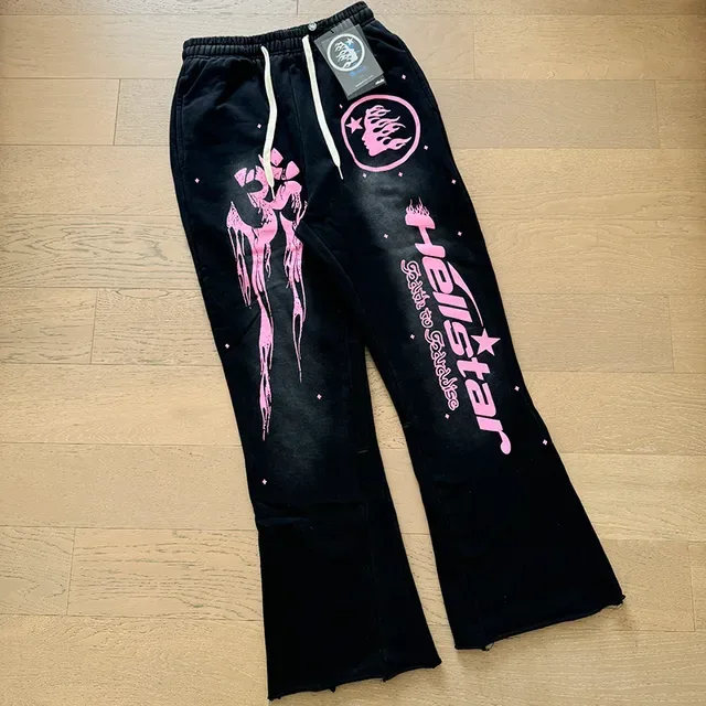 Hellstar Black Pink Graphic-Print Oversized Fit Tracksuit 12