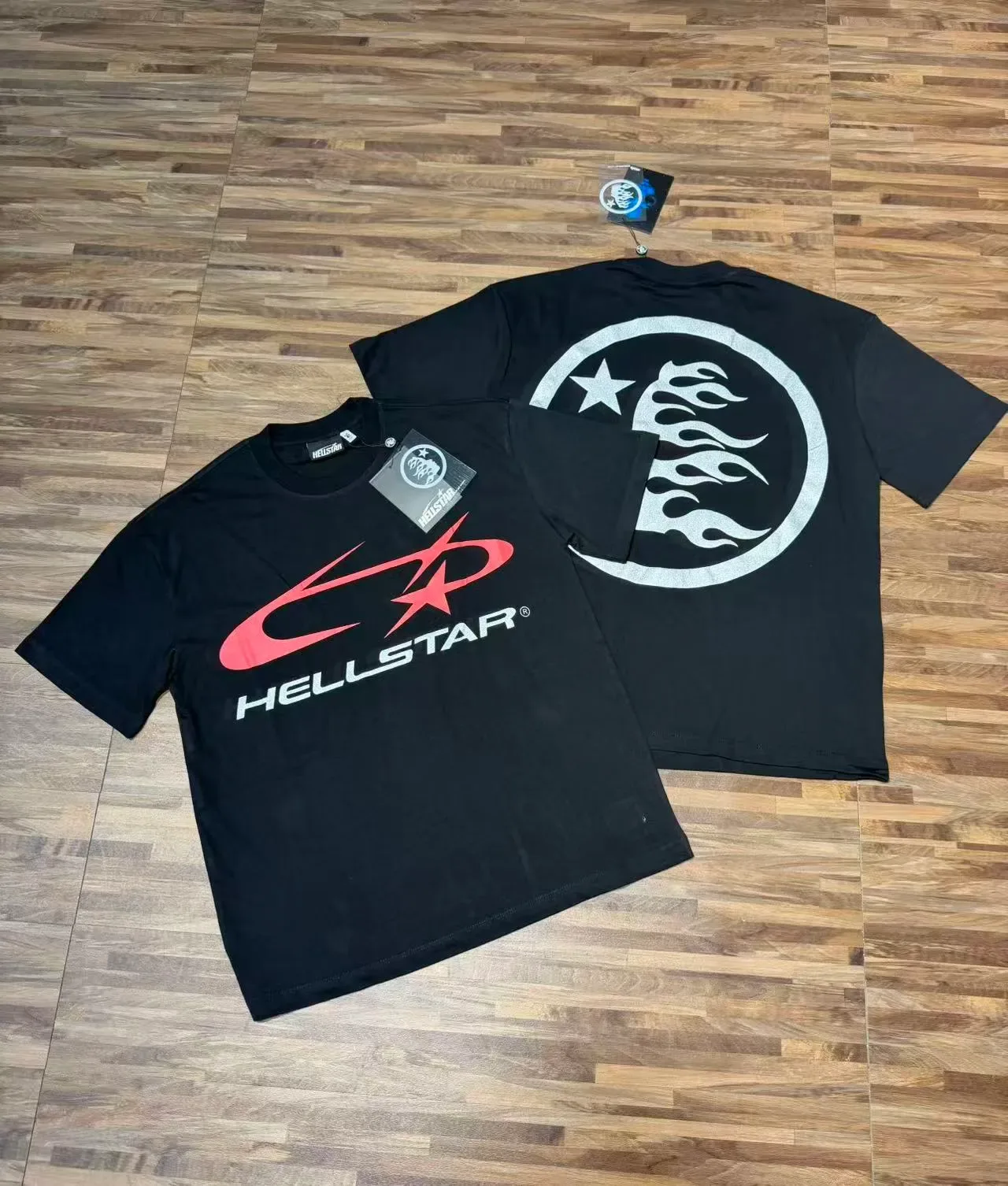 Hellstar Flame Logo Graphic Oversized T-Shirt 4