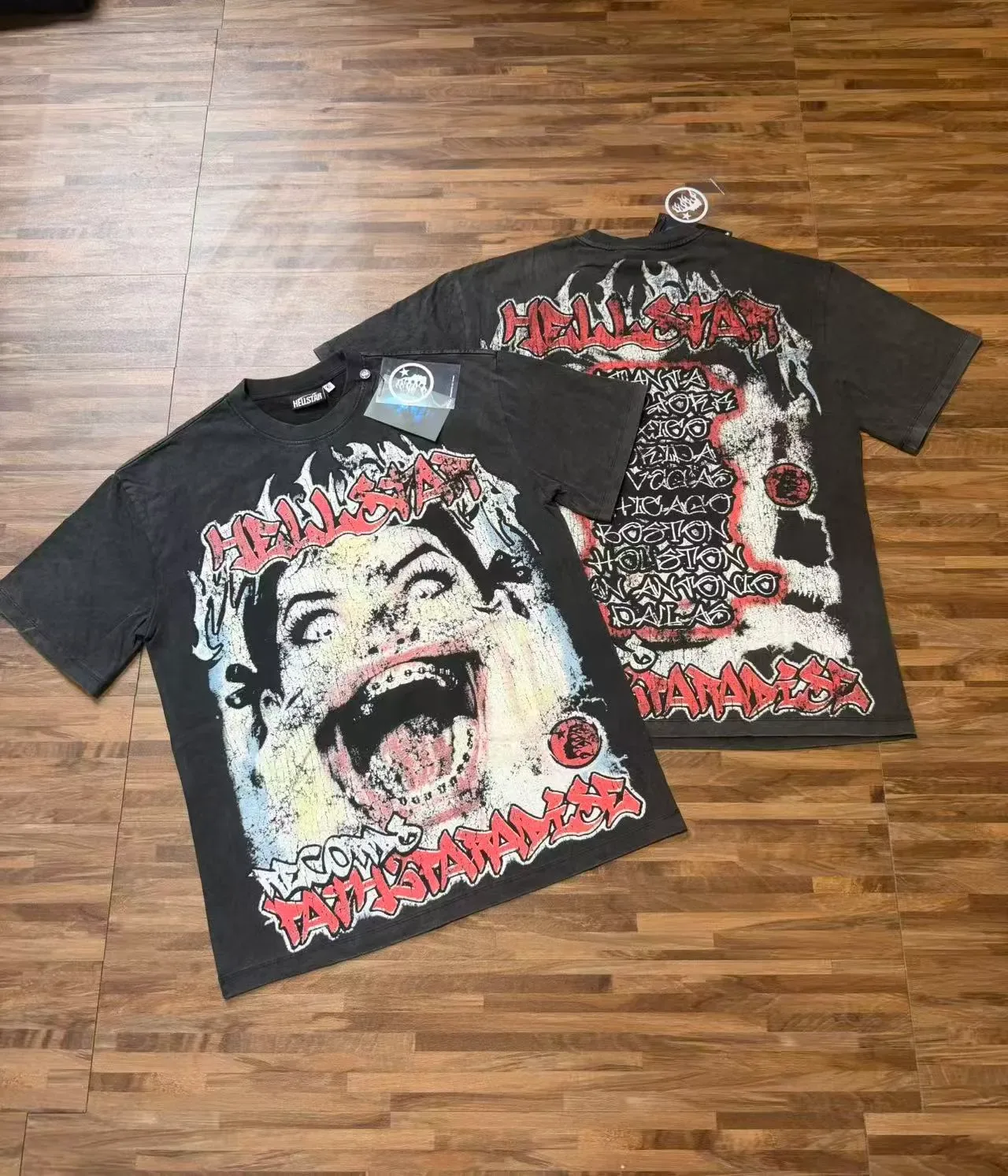 Hellstar Path Staradise Distressed Graphic Oversized T-Shirt 4