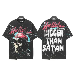 تيشيرت Hellstar Records جرافيك جمجمة وبرق