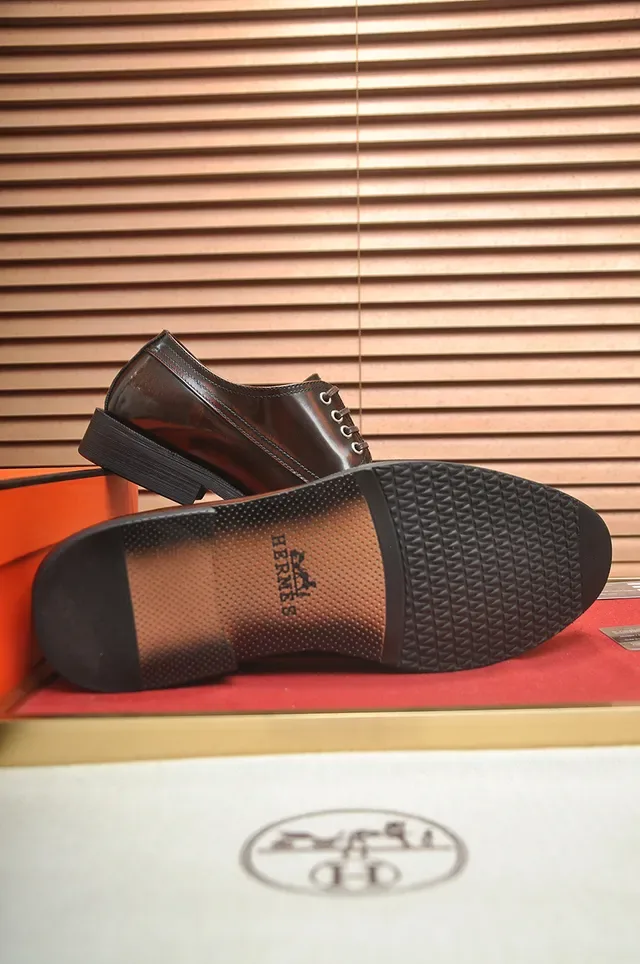 Hermès Sapatos Oxford Couro Marrom Polido Cap-Toe 3