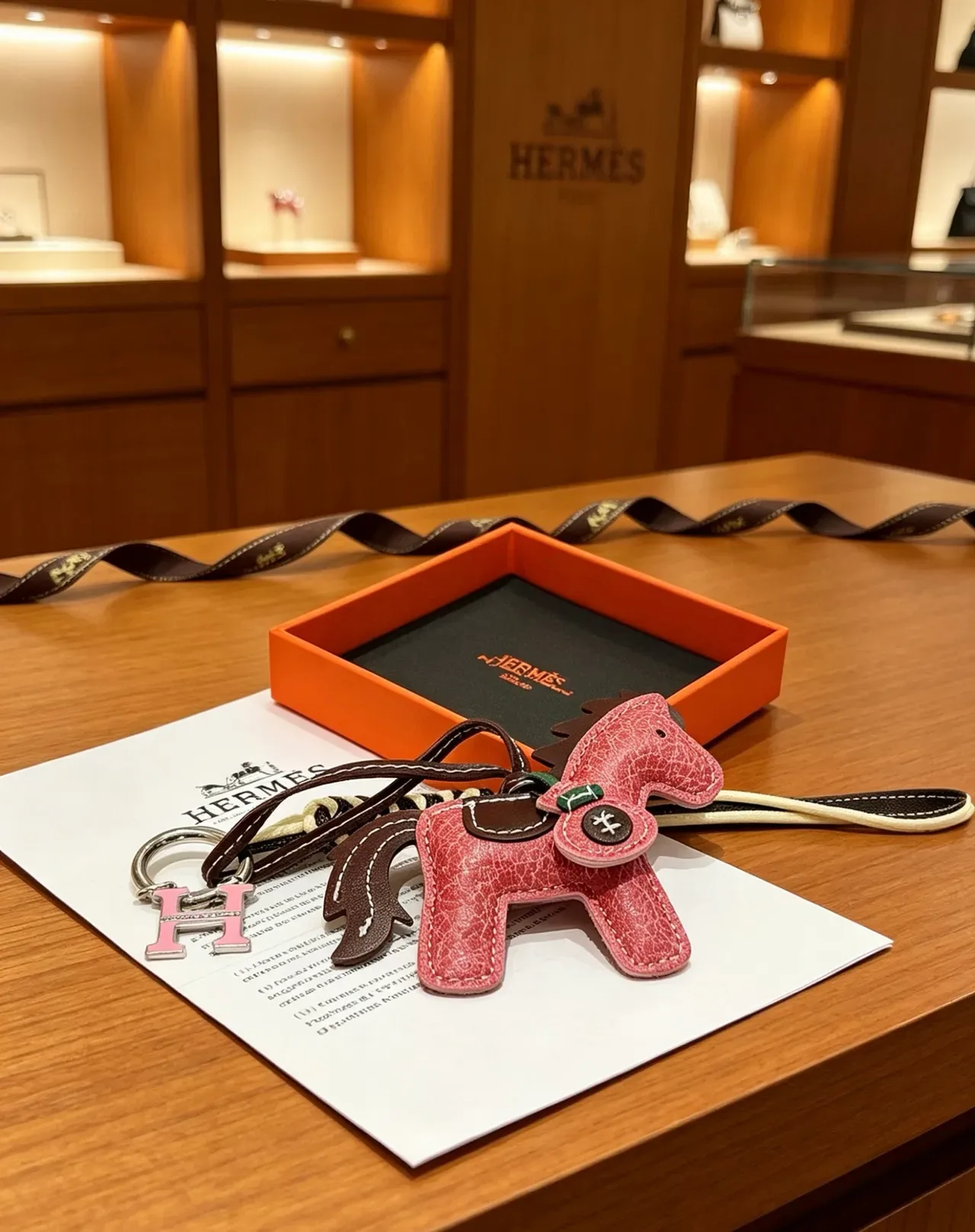 Hermès Cheval d’Hermès Red Crackled Leather Horse Charm Saddle Bag 5