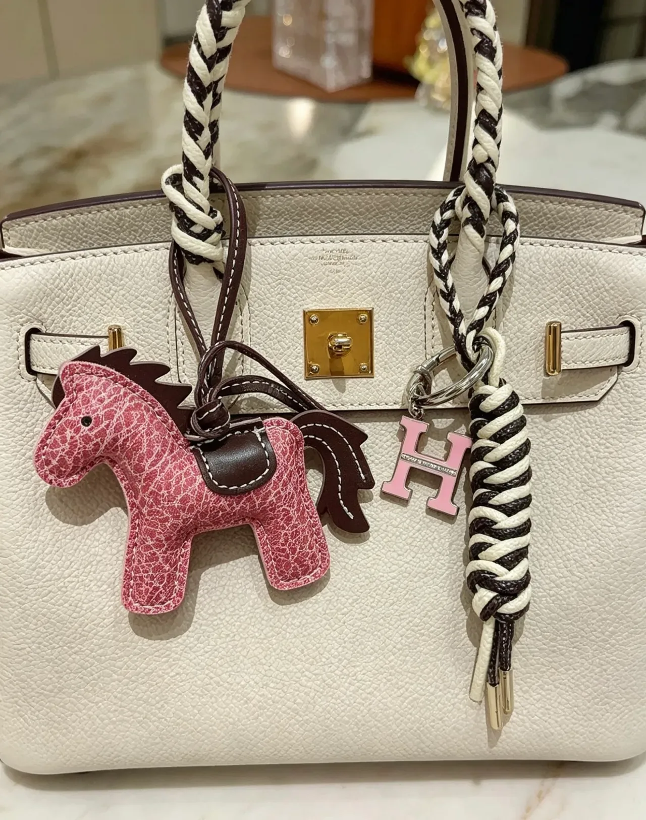 Hermès Cheval d’Hermès Red Crackled Leather Horse Charm Saddle Bag 6