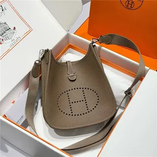 Hermès Evelyne perforé H Logo Cuir Tobacco sac underarm 17