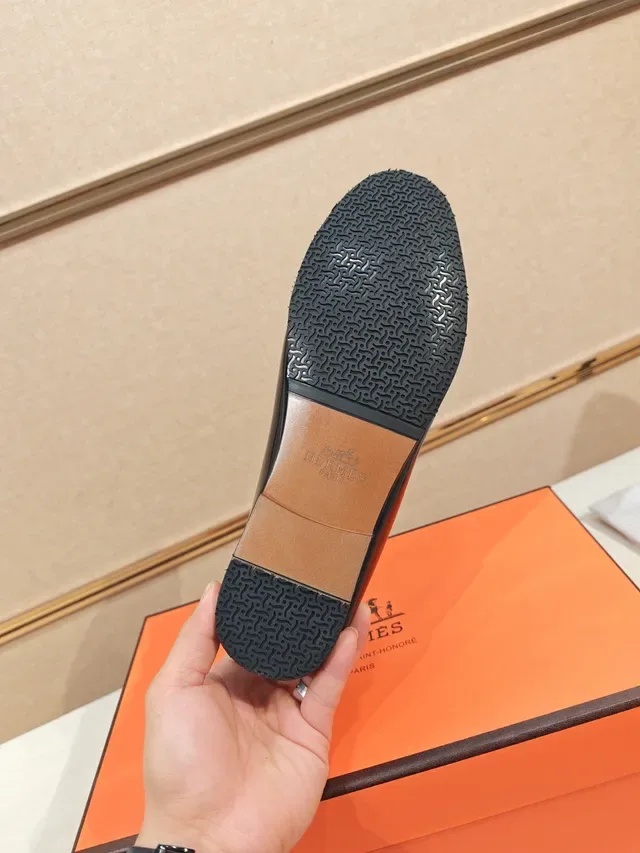 Hermès H-Patent नेवी ब्लू पेटेंट लेदर हॉर्सबिट बकल लोफर 2