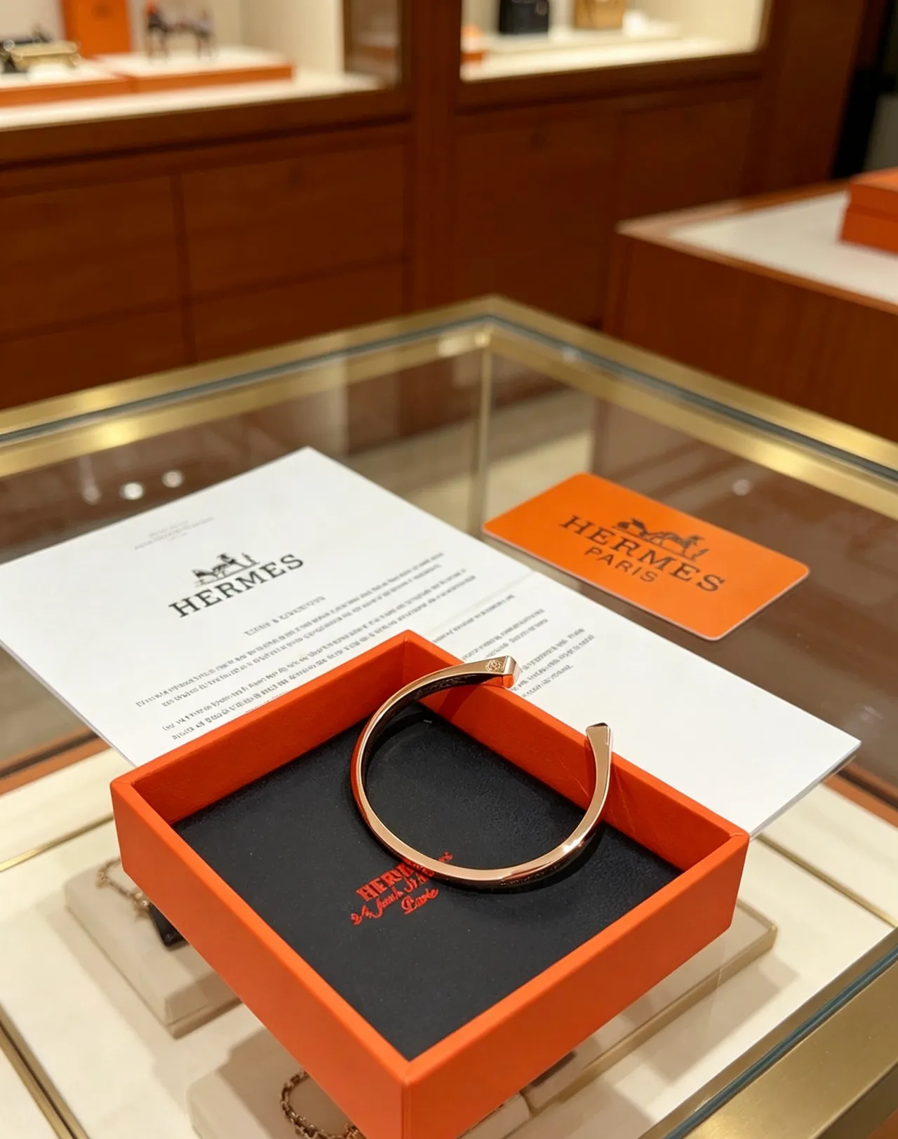 Hermès Juste un Clou Gold-Tone Faceted Open Bangle Bracelet 6