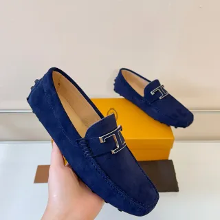Hermès Oran Loafer Navy Suede H-Bit Hardware Loafers