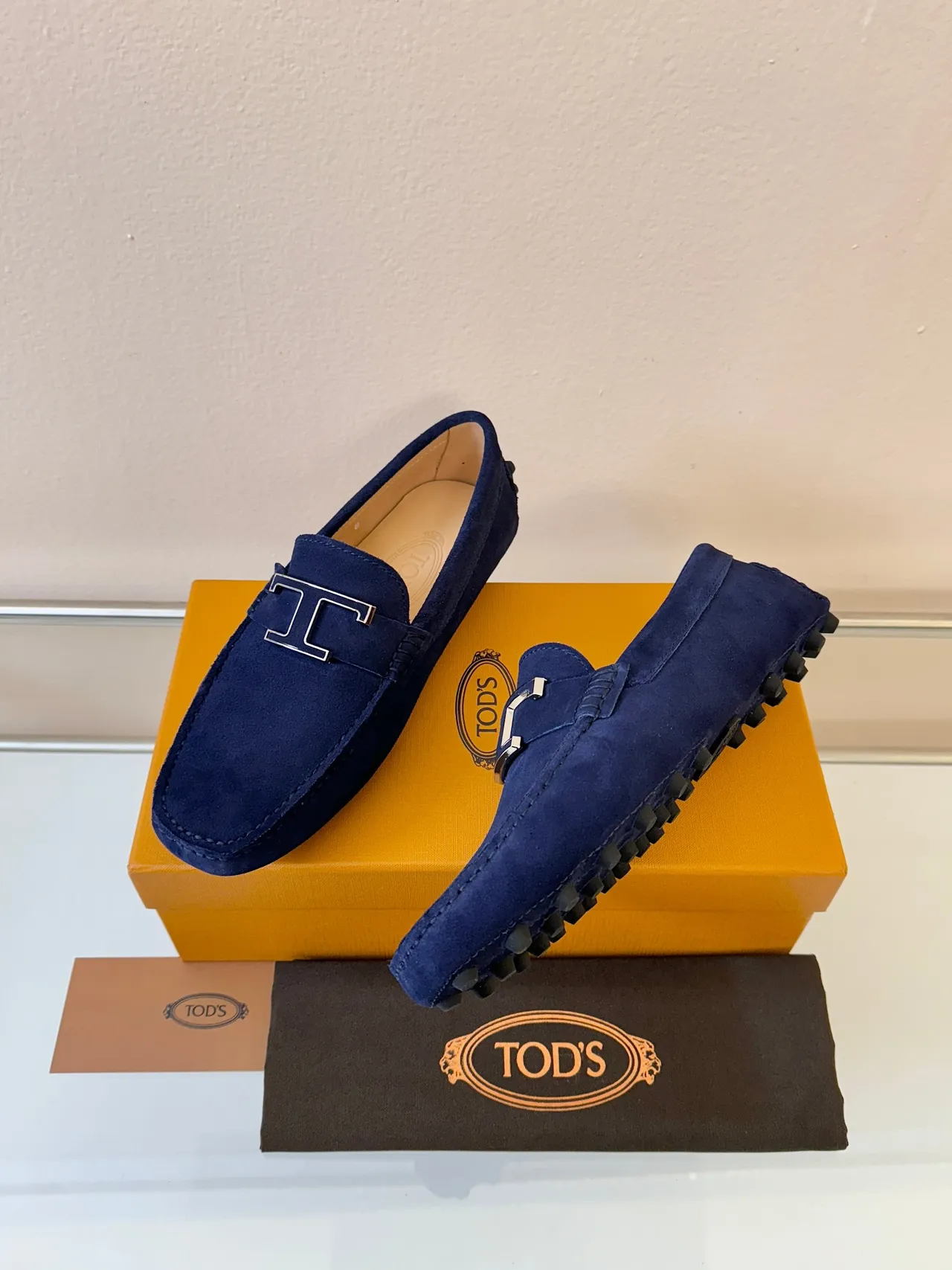 Hermès Oran Loafer Navy Suede H-Bit Hardware Loafers 2