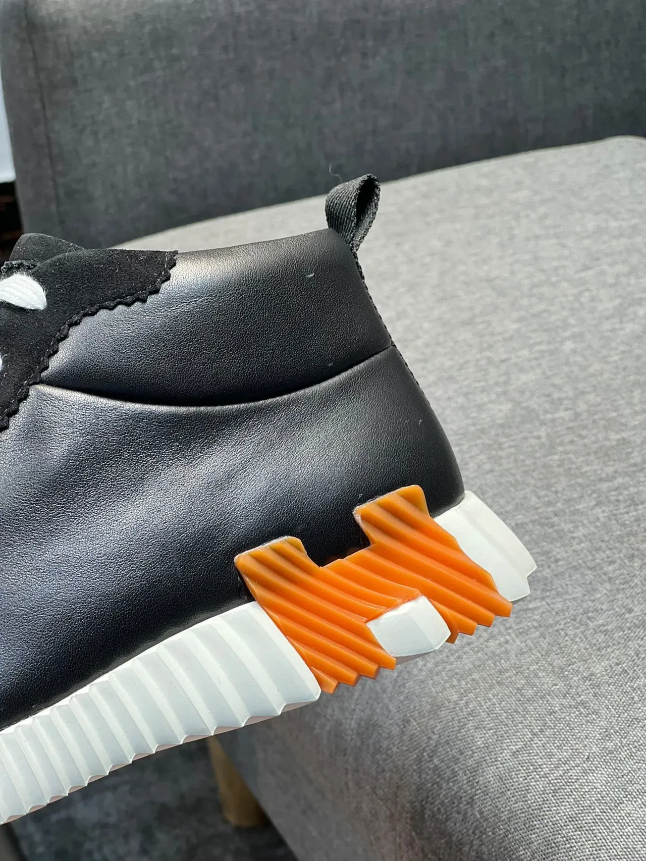 Hermès Oran Sneaker Black White Orange Lifestyle Sneakers 8