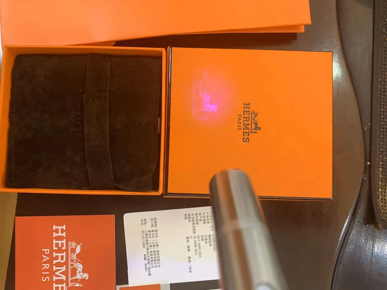 Hermès Orange White Leather-Textured Box Embossed Logo Handbag 4