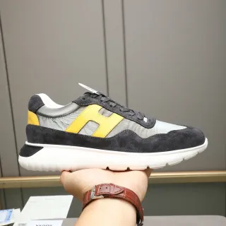 Hogan Black Yellow Chunky Platform Sole Oversized H Logo Lifestyle Sneakers