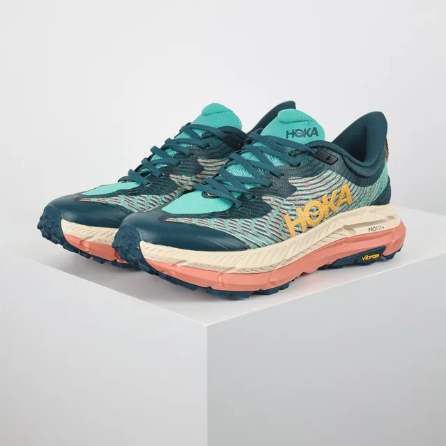 Hoka Clifton Blue Orange Engineered Mesh Upper Multi-Layered Midsole Running Shoes 2