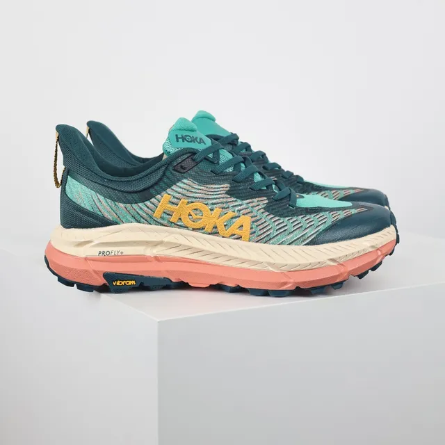 Hoka Clifton Blue Orange Engineered Mesh Upper Multi-Layered Midsole Running Shoes 3
